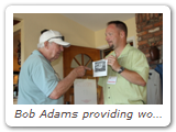 Bob Adams providing words of wisdom to Tim Towne